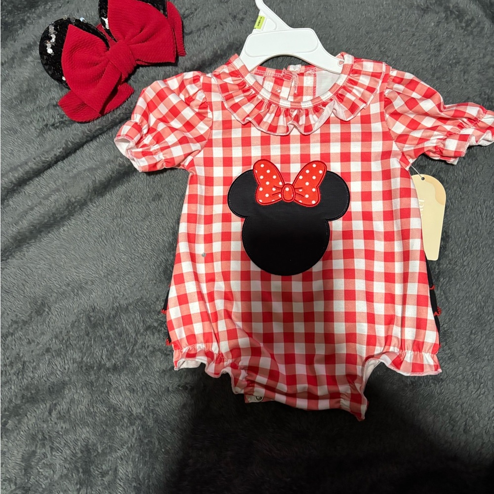 Disney Minnie Mouse Baby Romper with headband